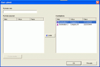 Kuva sovelluksen näytöstä