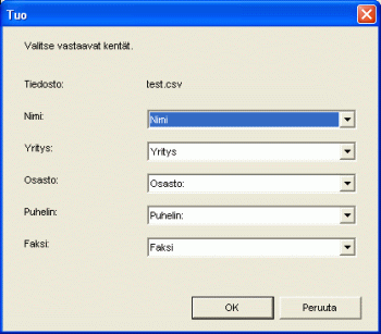 Kuva sovelluksen näytöstä