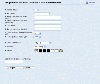 Illustration de la page du navigateur Web