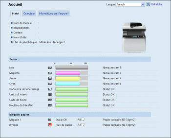 Illustration de la page du navigateur Web