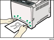 Illustratie van de handinvoer