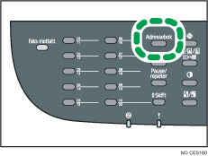 Illustrasjon av adressebok-tasten