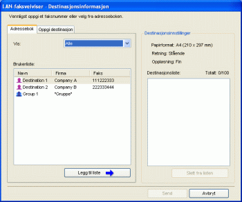 Illustrasjon av programskjermen