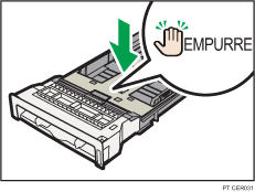 Ilustração da bandeja de papel