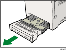 Ilustração da bandeja de papel