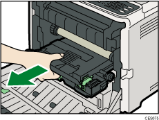 Ilustração da embalagem de desperdícios de toner