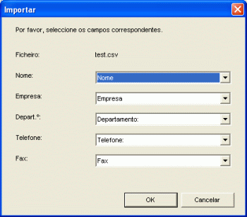 Ilustração do ecrã da aplicação