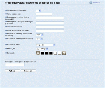 Ilustração do ecrã do web browser