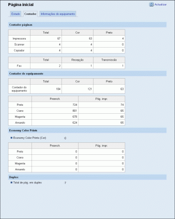 Ilustração do ecrã do web browser