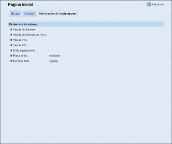 Ilustração do ecrã do web browser