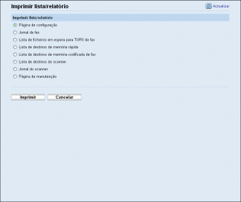 Ilustração do ecrã do web browser