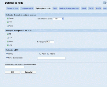 Ilustração do ecrã do web browser