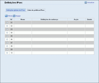 Ilustração do ecrã do web browser