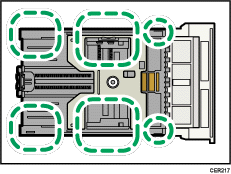 Paper tray illustration