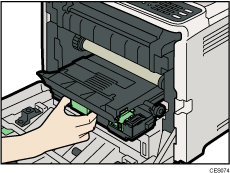 Illustration of waste toner bottle