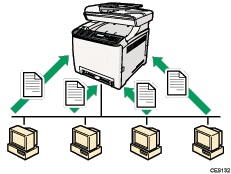 Illustration of connecting via a network