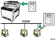 Illustration of send to folder