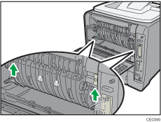 Rear side of the printer illustration