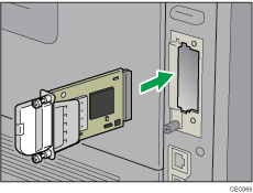 Rear side of the printer illustration