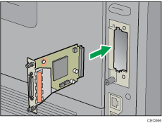 Rear side of the printer illustration