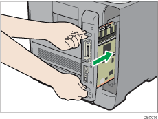 Rear side of the printer illustration