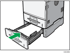 Front side of the printer illustration