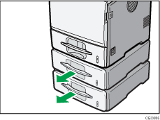 Front side of the printer illustration