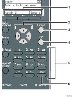 Control panel illustration numbered callout illustration