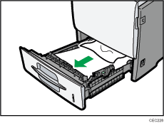 Front side of the printer illustration