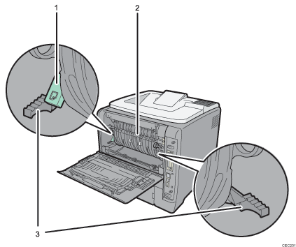 Printer illustration numbered callout illustration