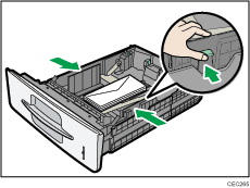 Paper feed tray illustration