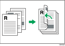 Illustration of duplex (open to left)