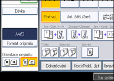 Ilustrace displeje ovládacího panelu