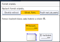 Ilustrace displeje ovládacího panelu