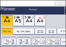 Ilustrace displeje ovládacího panelu