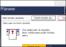 Ilustrace displeje ovládacího panelu