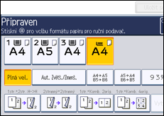 Ilustrace displeje ovládacího panelu