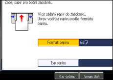 Ilustrace displeje ovládacího panelu