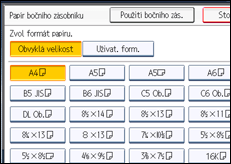 Ilustrace displeje ovládacího panelu