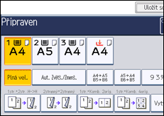 Ilustrace displeje ovládacího panelu