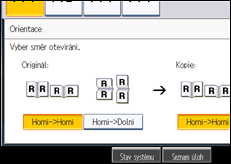 Ilustrace displeje ovládacího panelu