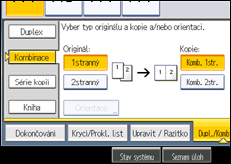 Ilustrace displeje ovládacího panelu