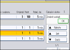Ilustrace displeje ovládacího panelu