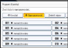 Ilustrace displeje ovládacího panelu