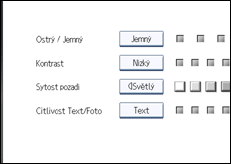Ilustrace displeje ovládacího panelu