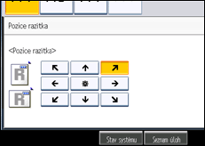 Ilustrace displeje ovládacího panelu