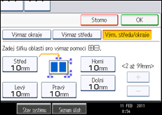 Ilustrace displeje ovládacího panelu