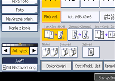 Ilustrace displeje ovládacího panelu