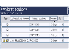 Ilustrace displeje ovládacího panelu