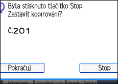 Ilustrace displeje ovládacího panelu